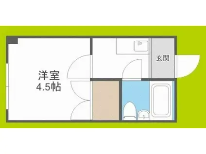 マンションぐっど(1K/3階)の間取り写真