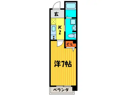 MESAVERDE今出川(1K/5階)の間取り写真