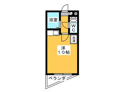 ジュネスヤイヅ(ワンルーム/2階)の間取り写真