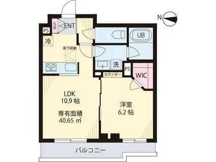 BRANCHE NAKANOSHINBASHI(1LDK/1階)の間取り写真