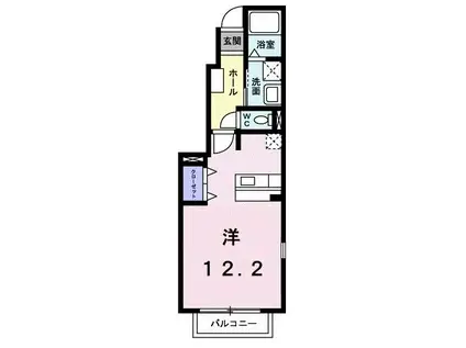 フレンドリーKUBOA(ワンルーム/1階)の間取り写真