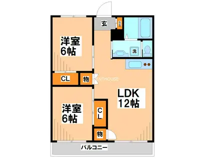 シャルム戸塚(3DK/1階)の間取り写真