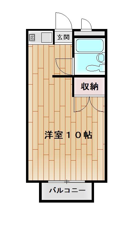 タイトル24(ワンルーム/1階)の間取り写真