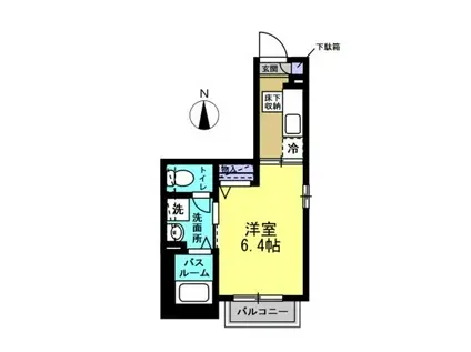 ソフィア丸善(1K/2階)の間取り写真