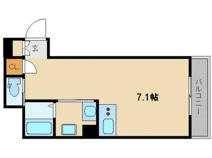 シャラロステ(ワンルーム/10階)の間取り写真