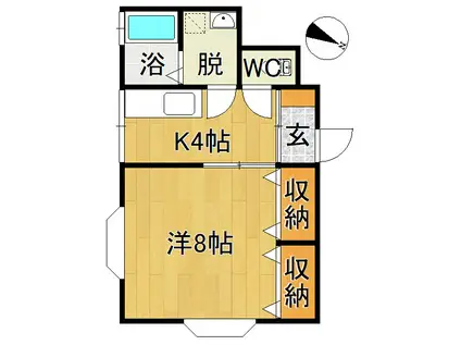 ニューフレンズ(1K/2階)の間取り写真