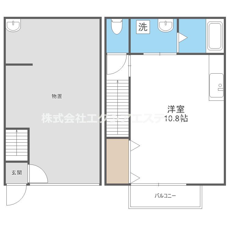 GAZZELE STYLE 西住之江(ワンルーム/1階)の間取り写真