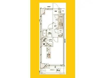 MAIN STAGE横濱黄金町(1SK/3階)の間取り写真