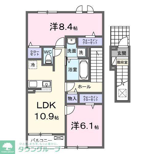 カーサ・コンソラータ(2LDK/2階)の間取り写真