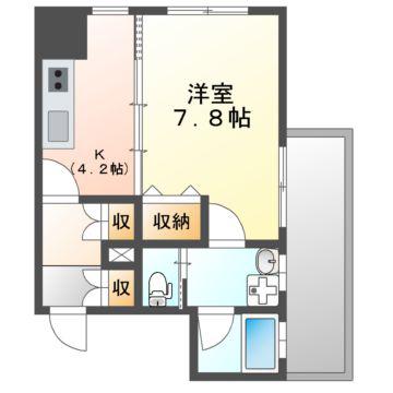さくらHILLS NAGOYA ウエスト(1K/6階)の間取り写真