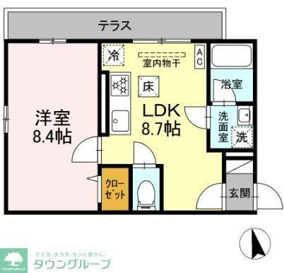 MAESTRO (1LDK/1階)の間取り写真