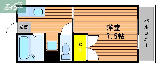 MAISONDEYASUDA(1K/2階)の間取り写真