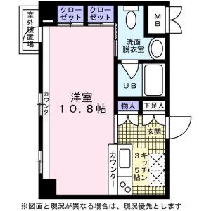 KDXレジデンス東桜I(ワンルーム/12階)の間取り写真