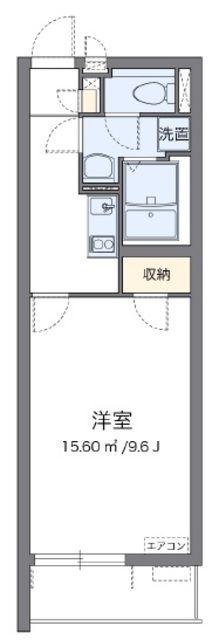 クレイノEXIV II(1K/1階)の間取り写真