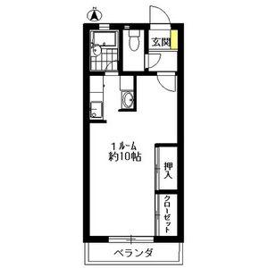 ニュー和合(ワンルーム/3階)の間取り写真