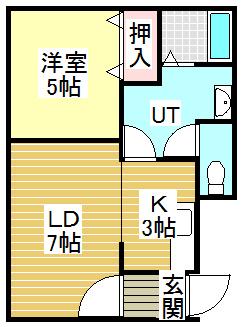 PLAIN(1DK/1階)の間取り写真