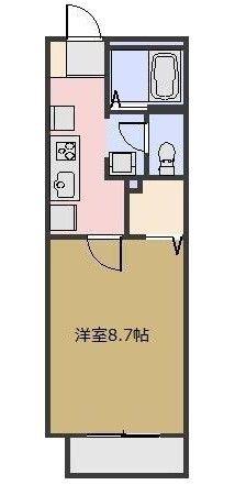 サンモール(1K/1階)の間取り写真