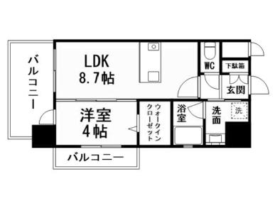 デザイナーズ ザ・レトロ(1LDK/9階)の間取り写真