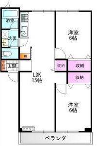 グレート甚(2LDK/2階)の間取り写真