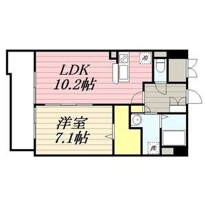 キルンズ高取(1LDK/7階)の間取り写真