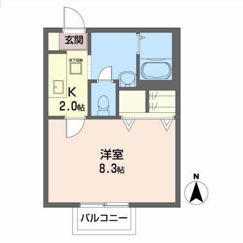 シャーメゾンM(1K/1階)の間取り写真