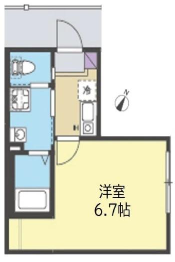 ALMO新杉田(1K/1階)の間取り写真
