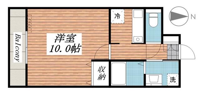 MRR宇都宮(1K/9階)の間取り写真
