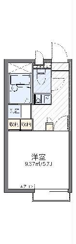 レオパレスマイルド桜町(1K/2階)の間取り写真
