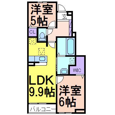 グランガーデン(2LDK/1階)の間取り写真
