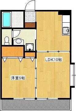 モイセス薬園町(1LDK/1階)の間取り写真