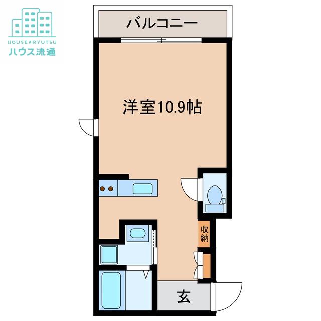 メゾンカルム(ワンルーム/3階)の間取り写真