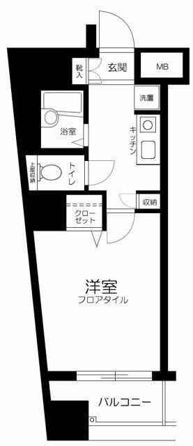 フォレストヒルズ小日向(1K/8階)の間取り写真