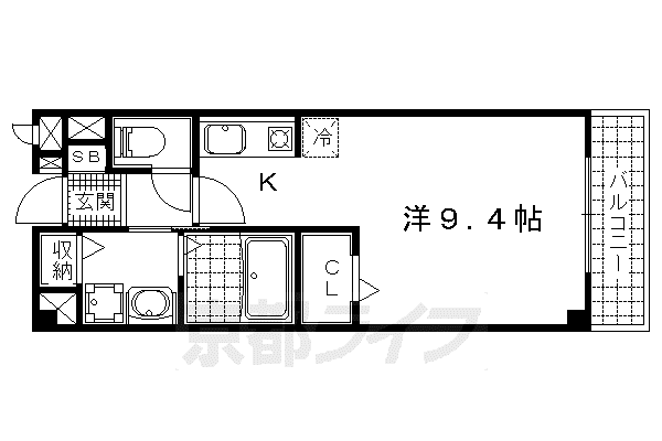 アビタシオンセレノ(1K/2階)の間取り写真