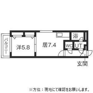 レジデンス高石(1DK/2階)の間取り写真
