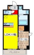 ATLANTIS TOWER お花茶屋(1LDK/6階)の間取り写真