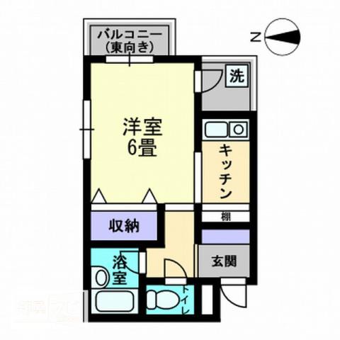 アルファエステート錦町(1K/3階)の間取り写真