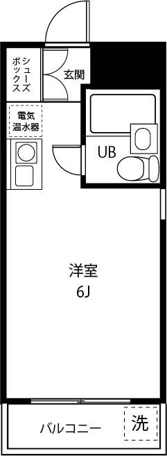スカイコート橋本第2(ワンルーム/3階)の間取り写真