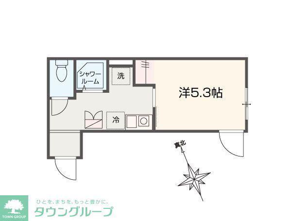 MELLAS西川口III(1K/1階)の間取り写真