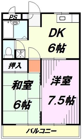 サニークレストマンション(2DK/3階)の間取り写真
