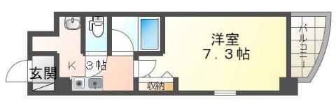 リベルテコアミ(1K/5階)の間取り写真