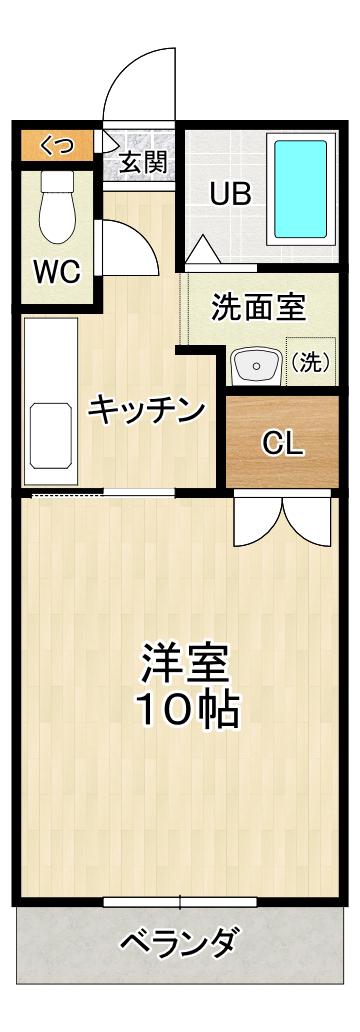 サンロード月出(1K/2階)の間取り写真