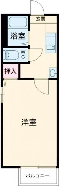 アベニュー杉並(1K/2階)の間取り写真