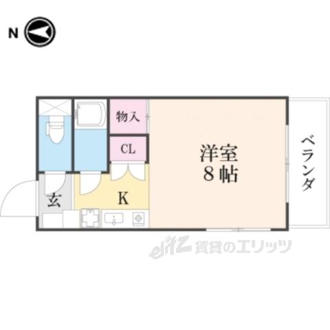 フィルナカタ(1K/4階)の間取り写真
