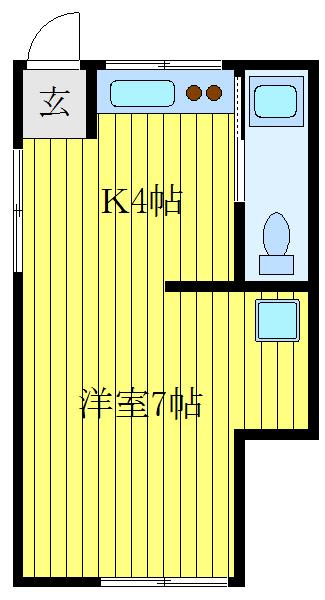 コーポ平岩(ワンルーム/2階)の間取り写真
