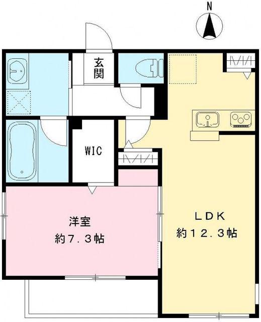 YS COURT II(1LDK/2階)の間取り写真