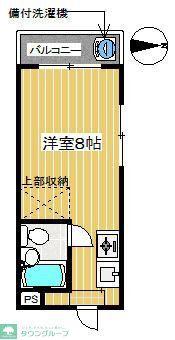 ハイツリバーサイドA(ワンルーム/3階)の間取り写真