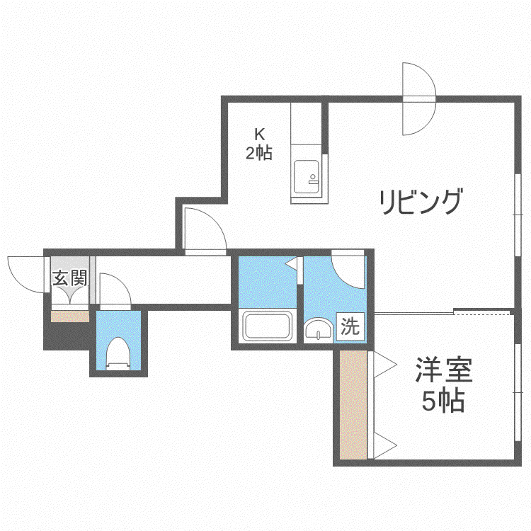 RTII(1LDK/2階)の間取り写真