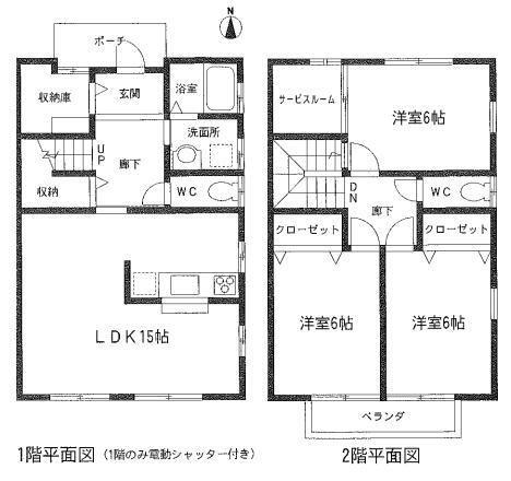 花みずき(3SLDK/1階)の間取り写真