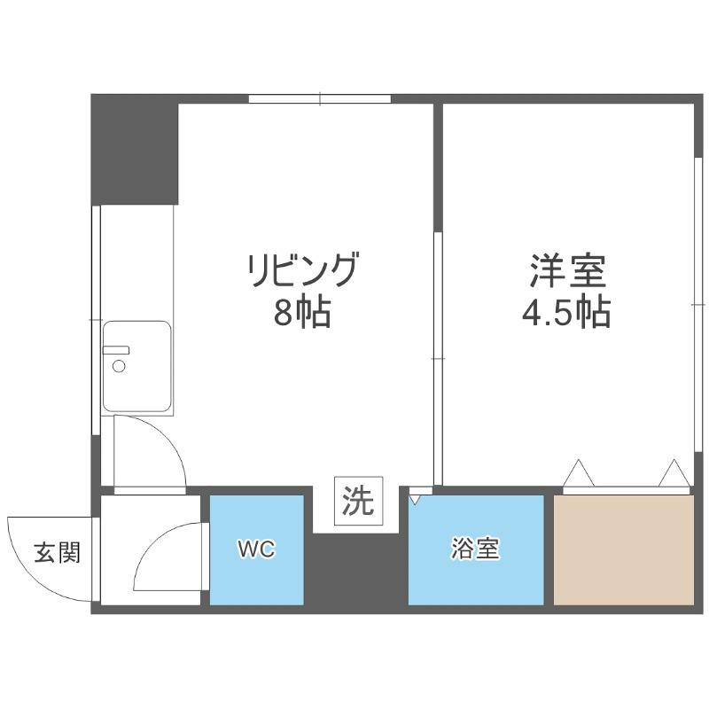 フォースI(1LDK/2階)の間取り写真