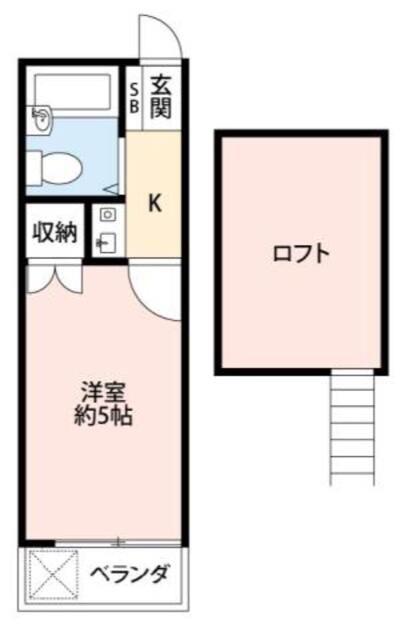 レイーナ北習志野(1K/1階)の間取り写真